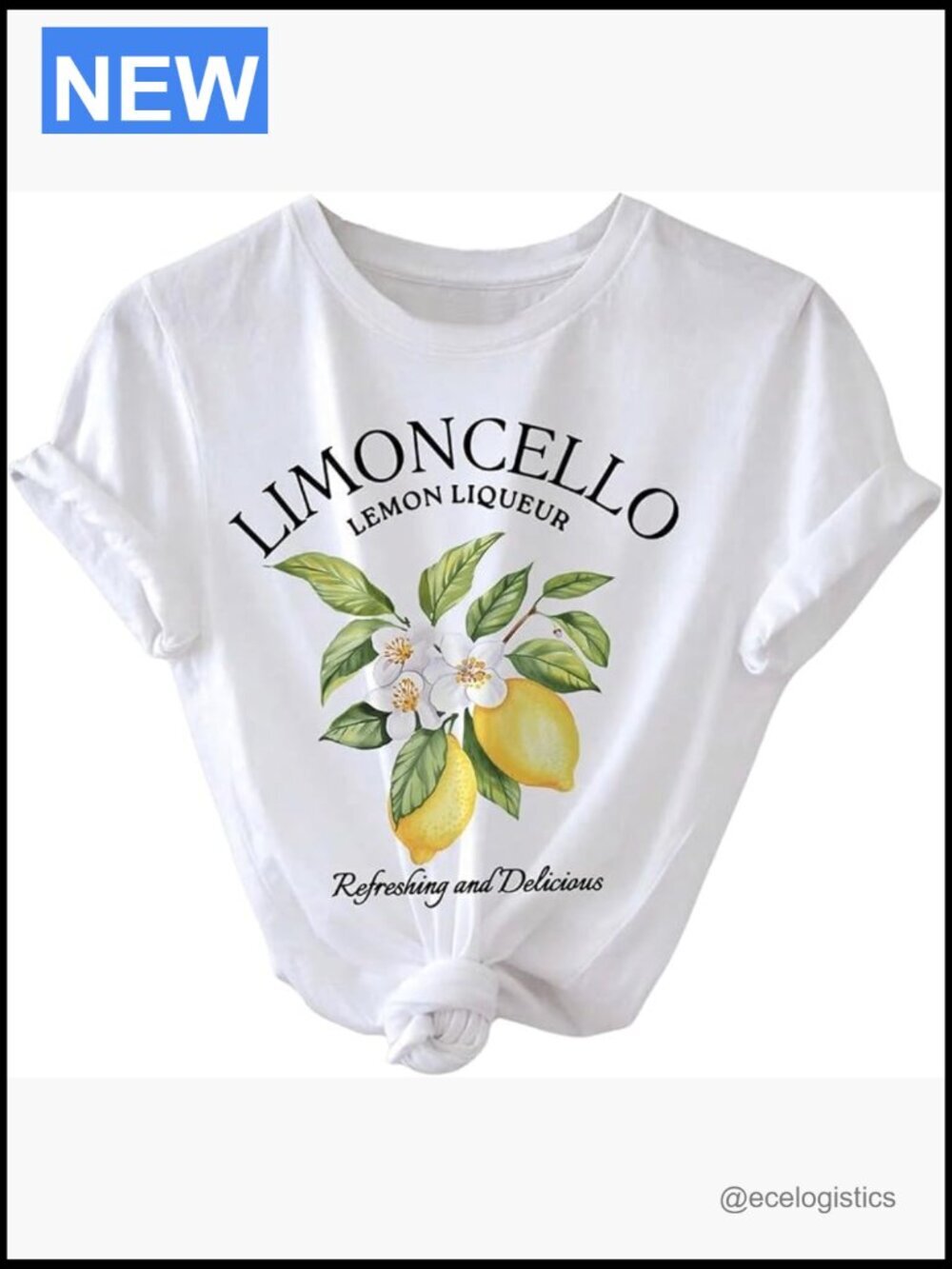 Lemon Fruit Graphic Tee Short Sleeve Casual T-Shirt
